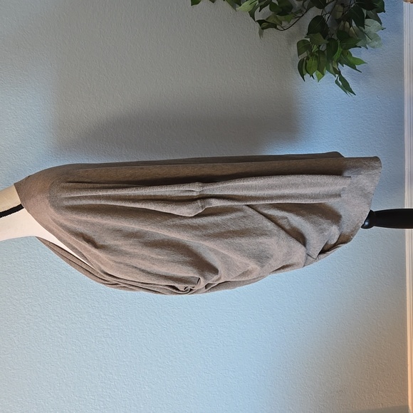 ALLSAINTS Mocha Brown ITAT Shrug Twist Front Long Sleeve Sweater Sz 8 - Picture 5 of 14